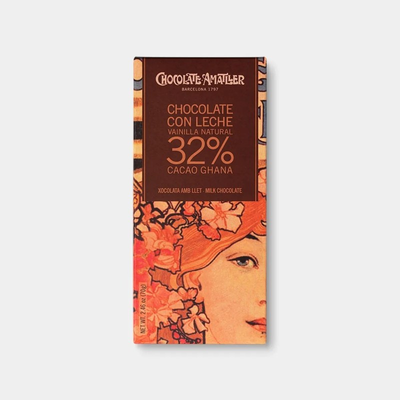 Tableta Chocolate con Leche y Vainilla Natural 70g